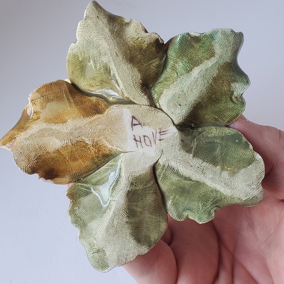 Vintage Capodimonte Porcelain Floral Candle Holder Roses Tulip Handmade Signed - Picture 7 of 9